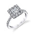 Princess Cut Classic Halo Engagement Ring - Jacalyn - 1