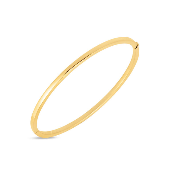 Designer Gold Oval Bangle - 1