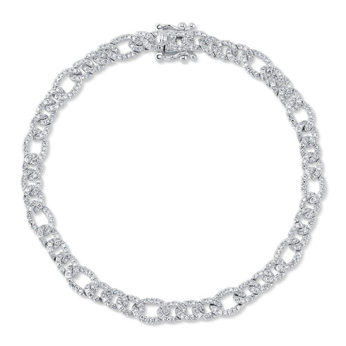 Kate 1.07ct Diamond Figaro Link Bracelet - 1
