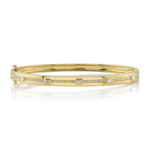 Kate 0.27ct Diamond Baguette Bangle - 1