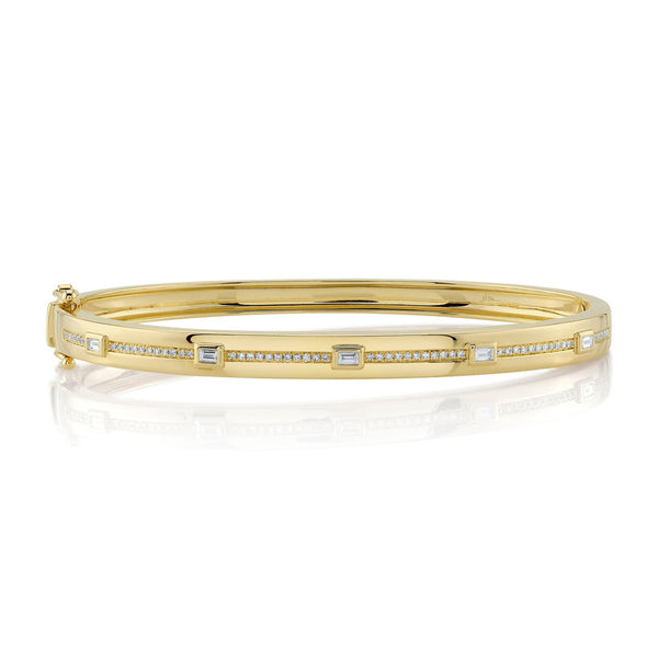 Kate 0.27ct Diamond Baguette Bangle - 1