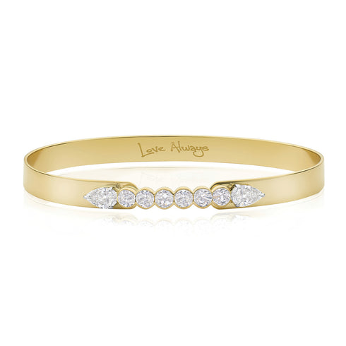 Double Pear & Round Diamonds Love Always Bracelet - 1