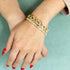 Diamond Link Bangle 18K Yellow Gold - 3