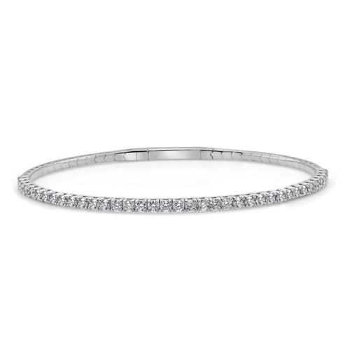 14k Gold & Diamond Flexible Bangle - 1.45ct - 1