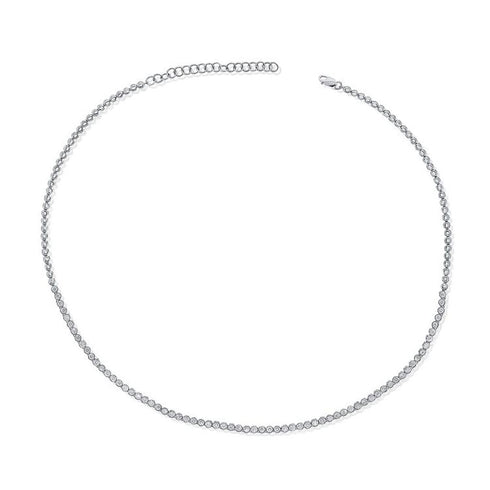 Diamond Bezel Tennis Necklace - 1