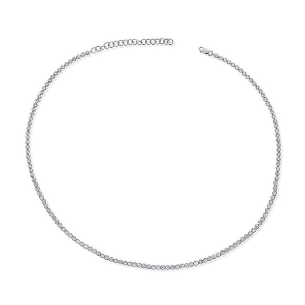Diamond Bezel Tennis Necklace - 1