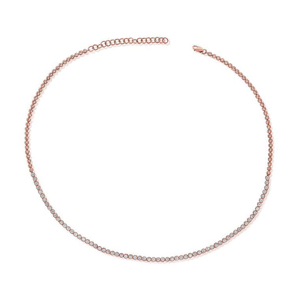 Diamond Bezel Tennis Necklace - 1