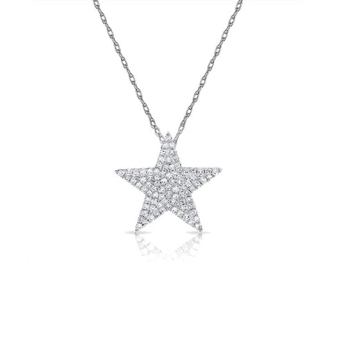 14k Gold & Diamond Star Necklace - 0.31ct - 1