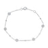 14k Gold & Diamond Disc Station Bracelet - 0.35ct - 1