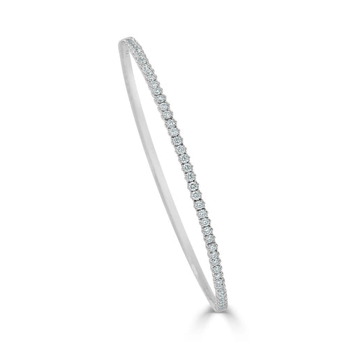 14k Gold & Diamond Flexible Bangle - 0.75ct - 1