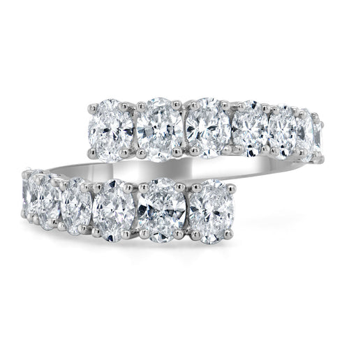 14K Gold & Oval Diamond Bypass Ring - 2.49ct - 1