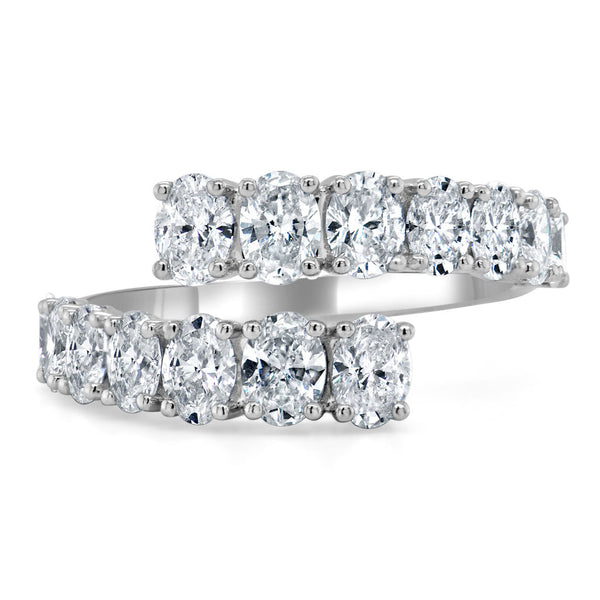 14K Gold & Oval Diamond Bypass Ring - 2.49ct - 1