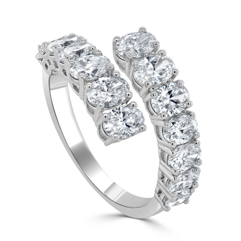 14K Gold & Oval Diamond Bypass Ring - 2.49ct - 2