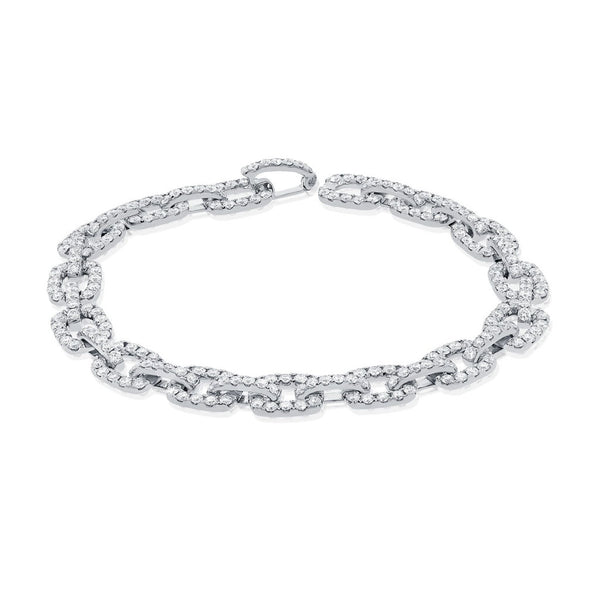 14K Gold Diamond Link Bracelet - 4.98ct - 1