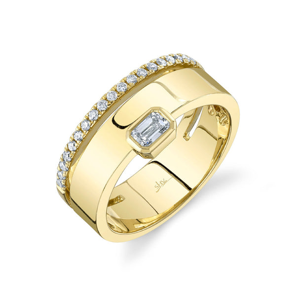 Bailey 0.39ct Diamond Emerald Bezel Band - 1
