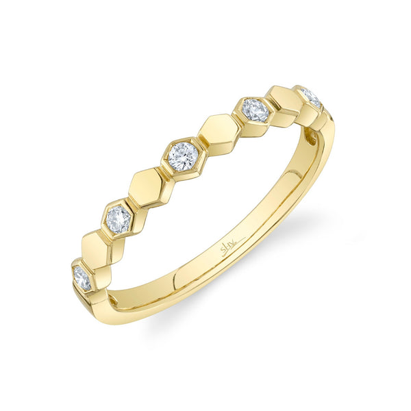 Kate 0.16ct Diamond Hexagon Band - 1