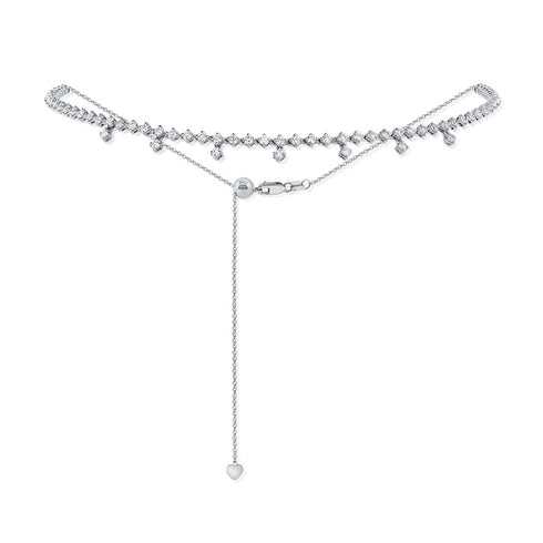 14k Gold & Diamond Adjustable Choker Necklace - 2.39ct - 1