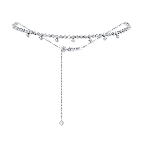 14k Gold & Diamond Adjustable Choker Necklace - 2.39ct - 1