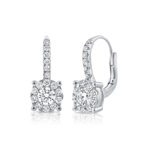 Diamond Illusion Leverback Earrings - 1