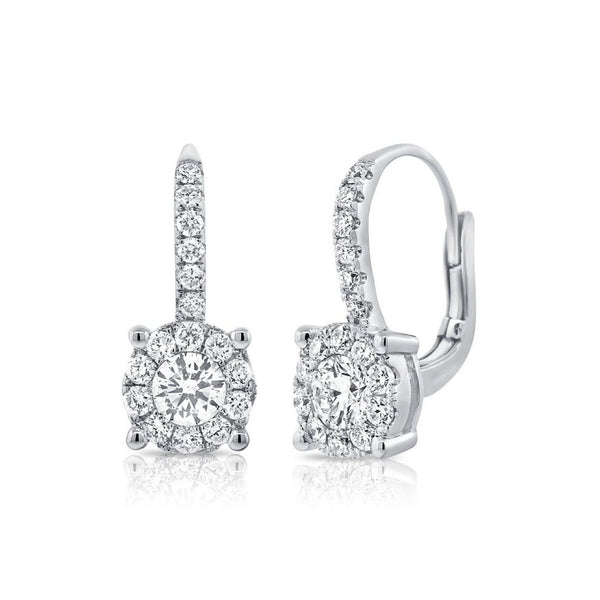 Diamond Illusion Leverback Earrings - 1