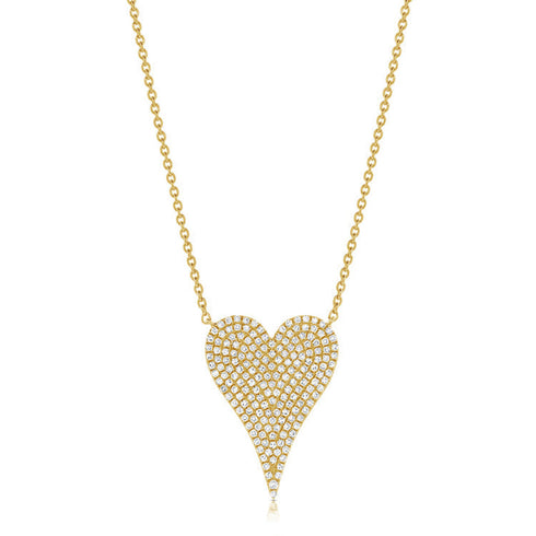 14k Gold & Diamond Heart Necklace- 0.53ct. - 1