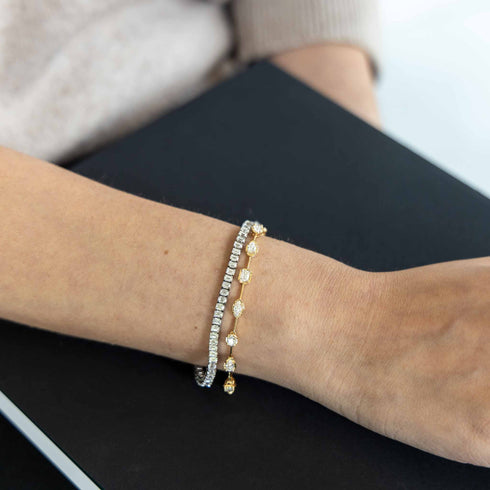 Emerald-Cut Diamond Tennis Bracelet - 2