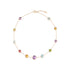 8K Yellow Gold Gemstone Necklace, 16.5"-18" - 1