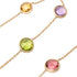 8K Yellow Gold Gemstone Necklace, 16.5"-18" - 2