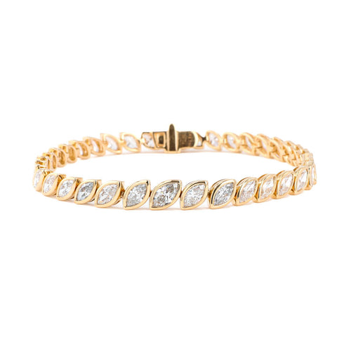 Marquise Bezel Set Graduated Bracelet - 2