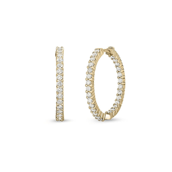 The Perfect Diamond Hoop® Small Inside Outside Earrings - 1