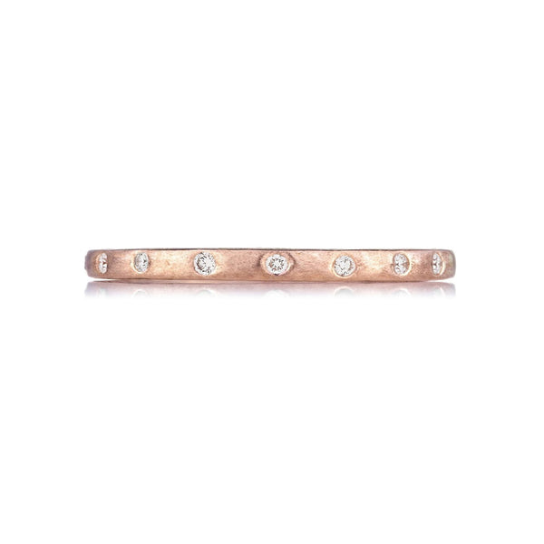 Dunes Narrow White Diamond Band - 1