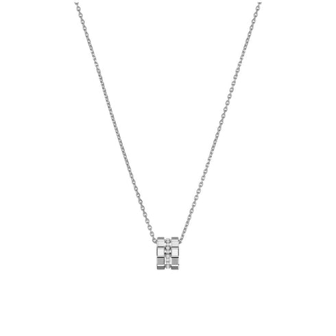 Ice Cube White Gold Necklace - 1