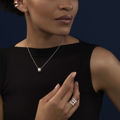 Ice Cube White Gold Necklace - 2