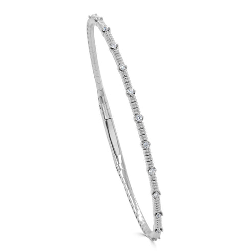 14k Gold & Flexible Diamond Bangle - 0.20ct - 1
