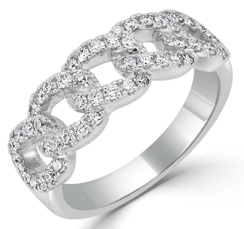 14k Gold & Diamond Link Ring - 0.46 ct. - 1
