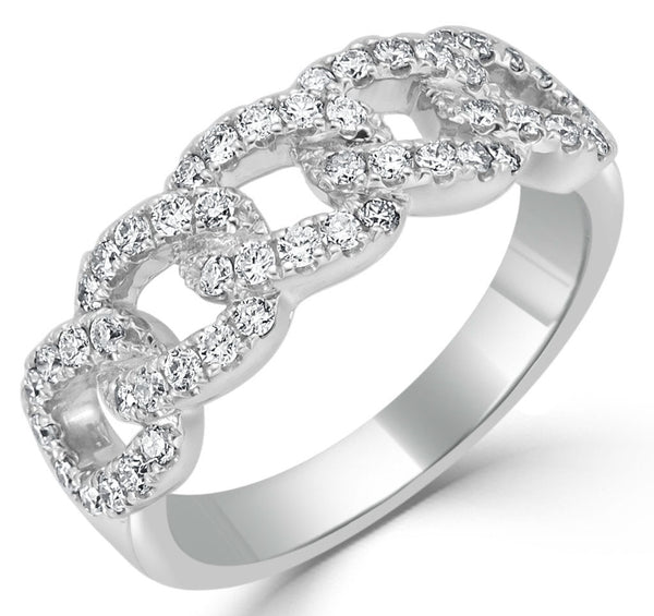 14k Gold & Diamond Link Ring - 0.46 ct. - 1