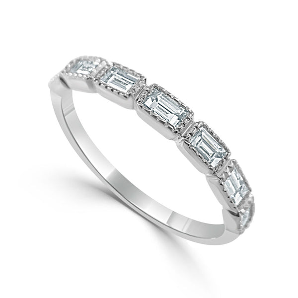 14k Gold & Diamond Baguette Ring - 0.45ct - 1