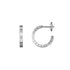 Ice Cube White Gold Hoop Earrings - 2