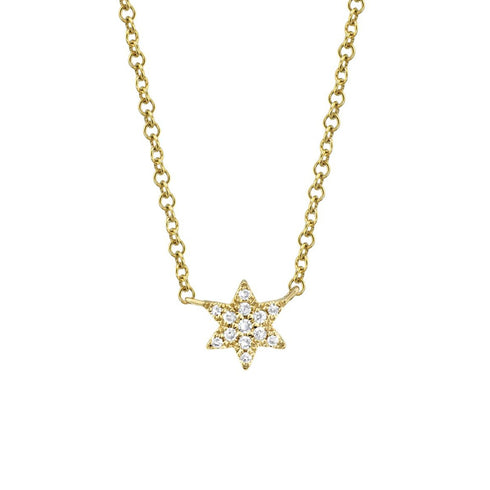 Kate 0.03ct Diamond Star Of David Necklace - 1