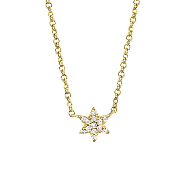 Kate 0.03ct Diamond Star Of David Necklace - 1