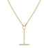 14k Princess Diamond & Diamond Bar Toggle Lariat Necklace - 1