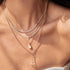 14k Princess Diamond & Diamond Bar Toggle Lariat Necklace - 2