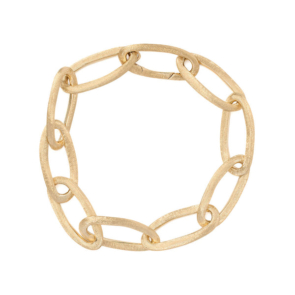 18K Yellow Gold Oval Link Bracelet, 7.75" - 1