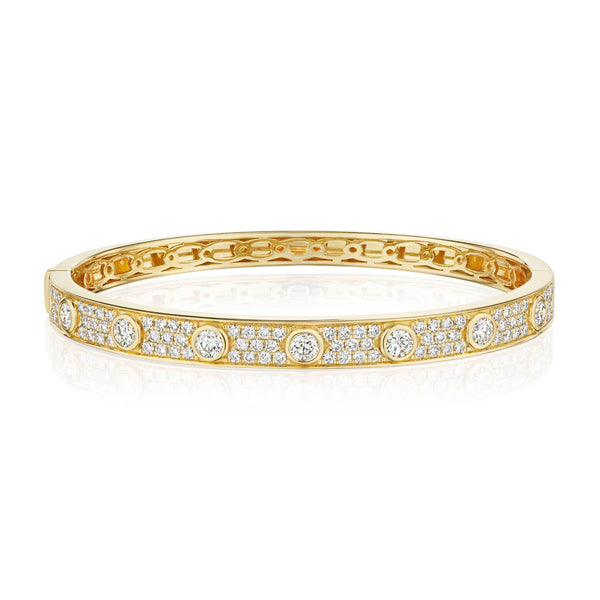 Pave Diamond Station Bangle - 1