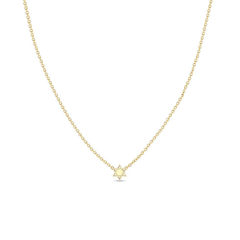 14k Itty Bitty Star of David Necklace - 1