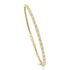 14k Gold & Diamond Flexible Beaded Bangle - 0.88ct - 1