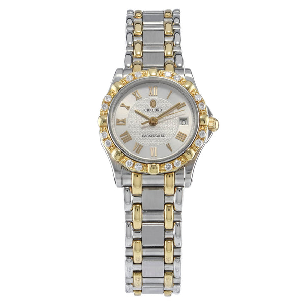 Saratoga Steel and Gold Watch - 1