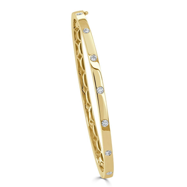 14K Gold & Diamond Bangle - 0.40ct - 1