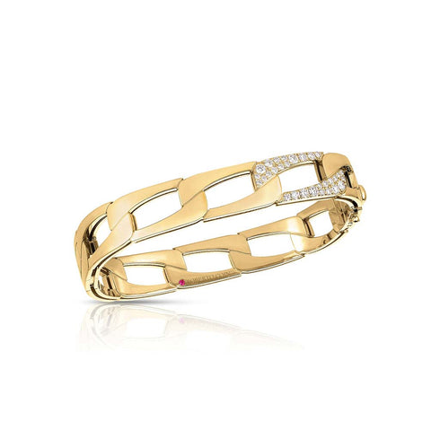 Navarra Diamond Bangle in 18K Yellow Gold - 1