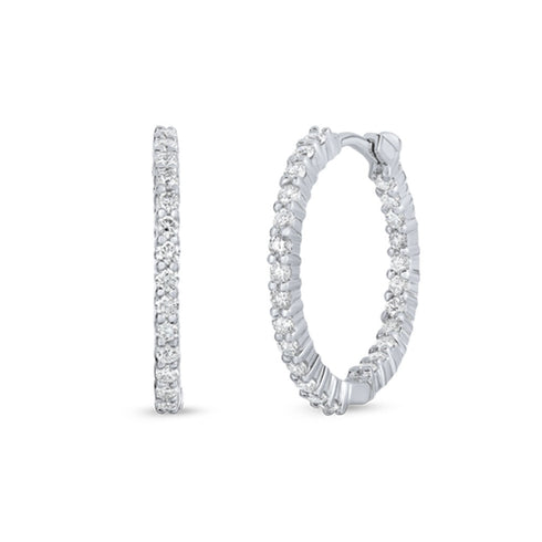 The Perfect Diamond Hoop® Extra Small Inside Outside Earrings - 2